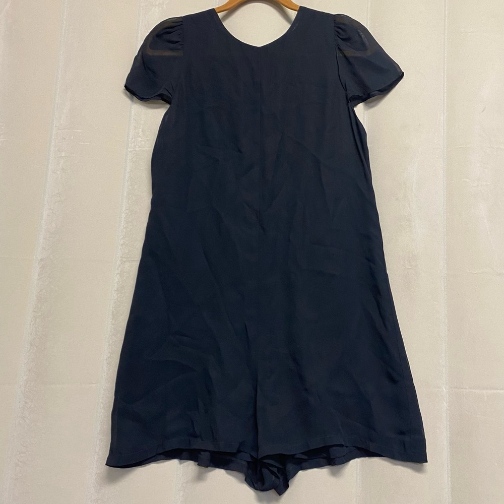 Reformation Women’s Romper Small Babydoll Semi Sheer Slit Back Whimsigoth Grunge